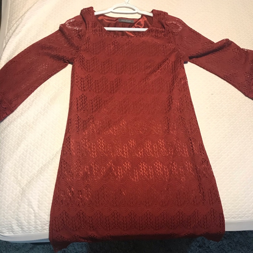 Suzy Shier Red Lacey Dress